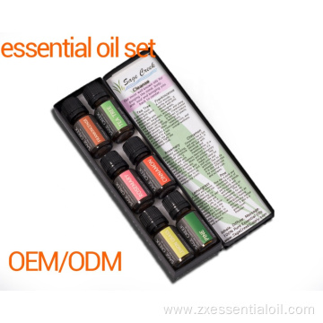 wholesale private label aromatherapy organic essential oil set